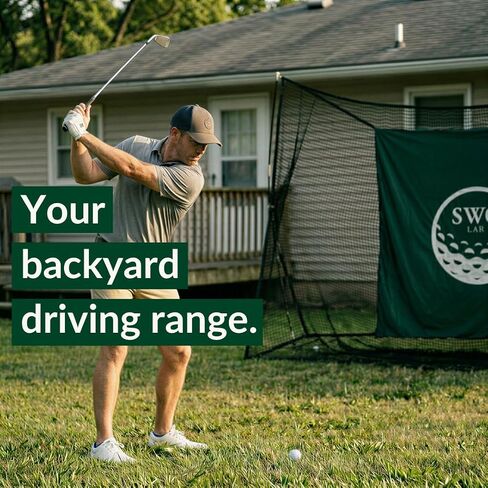 SWG Lab™ Golf Net 10x7ft | Heavy-Duty Practice Net and Hitting Net for Driver and Irons | for Backyard Driving Real Golf Balls, Garage & Indoor in Kuwait