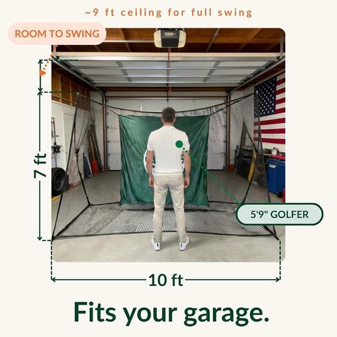 SWG Lab™ Golf Net 10x7ft | Heavy-Duty Practice Net and Hitting Net for Driver and Irons | for Backyard Driving Real Golf Balls, Garage & Indoor in Kuwait