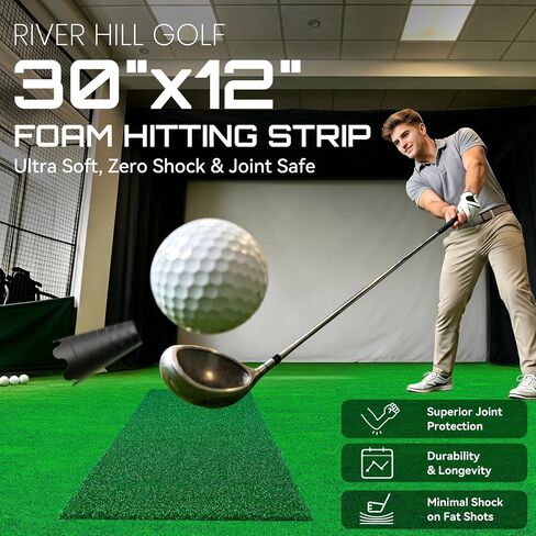 Golf Hitting Strips, Professional Grade 30″ x 12″ x 67mm/30″ x 12″ x 47mm Replaceable Golf Hitting Mat, Simulator Putting Driving Training Practice Insert Turf Green Accessories for Indoor/Outdoor in Kuwait
