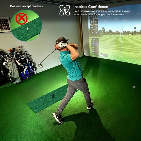 Golf Hitting Strips, Professional Grade 30″ x 12″ x 67mm/30″ x 12″ x 47mm Replaceable Golf Hitting Mat, Simulator Putting Driving Training Practice Insert Turf Green Accessories for Indoor/Outdoor in Kuwait