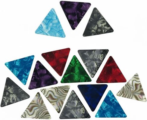12 Packs Guitar Picks, 0.46 0.71 0.81 mm Plectrums, Colorful Celluloid Guitar Accessories for Bass Electric Acoustic Guitars Ukulele in Kuwait