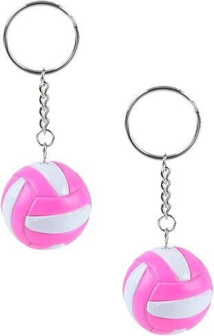 RUIFUUU 2Pcs Pink Volleyball Keychains,Mini Sport Volleyball Key Chain | Cute Volleyball Key Chain,Durable Metal Sport Keyring for Women,Backpack Charm Keyring Gift for Sports Players,Ball Lovers in Kuwait