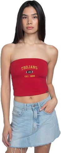 Hype & Vice USC Cardinal Tube Top for Women – Officially Licensed Strapless Top, College Game Day & Tailgate Outfits, XS in Kuwait