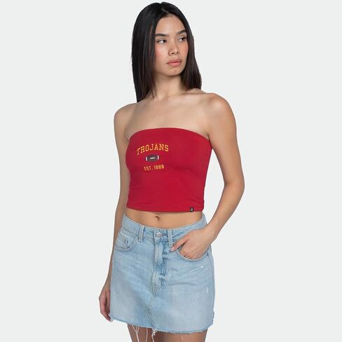 Hype & Vice USC Cardinal Tube Top for Women – Officially Licensed Strapless Top, College Game Day & Tailgate Outfits, XS in Kuwait