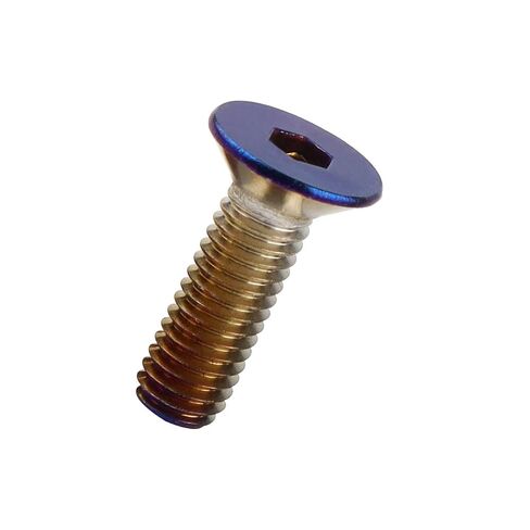 6 قطعة M5x16mm عجلة القيادة مسامير الربط تفتق المحروق الأزرق التيتانيوم إنهاء الفولاذ المقاوم للصدأ ألين عرافة الترباس شقة رئيس in Kuwait