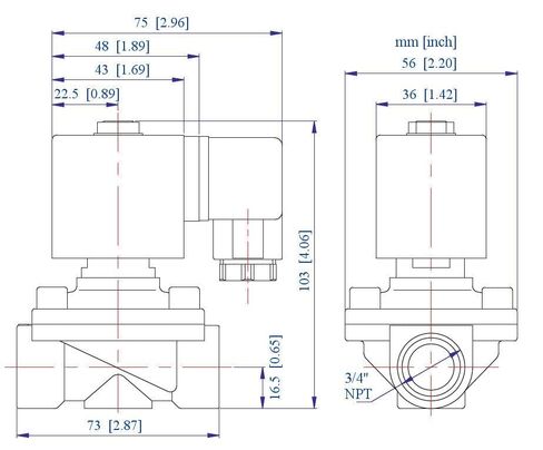 VITON 3/4 في 220 فولت-240 فولت التيار المتناوب صمام الملف اللولبي النحاسي NPT غاز الماء الهواء مغلق عادة in Kuwait