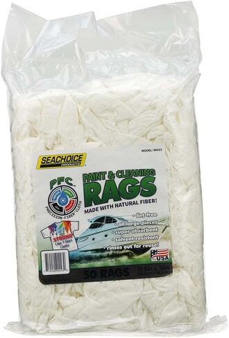 Seachoice Lint-Free Paint and Cleaning Rags, 13-1/2 in. X 15 in., Bag of 50 White in Kuwait