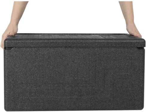 حاملة طعام Cambro EPP Economic Cam GoBox المعزولة ذات التحميل العلوي - 46 لتر، تخزن 1 × 1/1 GN Pan بعمق 200 مم، تحافظ على درجات الحرارة الساخنة والباردة لأكثر من 4 ساعات، -40 درجة مئوية إلى 120 درجة مئوية، DW576 in Kuwait