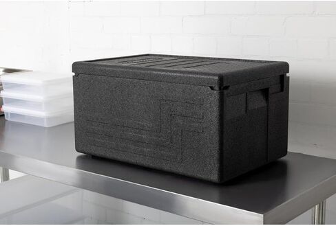 حاملة طعام Cambro EPP Economic Cam GoBox المعزولة ذات التحميل العلوي - 46 لتر، تخزن 1 × 1/1 GN Pan بعمق 200 مم، تحافظ على درجات الحرارة الساخنة والباردة لأكثر من 4 ساعات، -40 درجة مئوية إلى 120 درجة مئوية، DW576 in Kuwait
