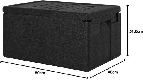 حاملة طعام Cambro EPP Economic Cam GoBox المعزولة ذات التحميل العلوي - 46 لتر، تخزن 1 × 1/1 GN Pan بعمق 200 مم، تحافظ على درجات الحرارة الساخنة والباردة لأكثر من 4 ساعات، -40 درجة مئوية إلى 120 درجة مئوية، DW576 in Kuwait