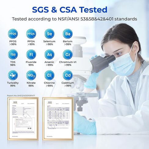TOKIT U1 SE Under Sink Water Filtration System, Reverse Osmosis Water Filter Under Sink with Faucet, NSF/ANSI 58, Tankless, 400 GPD 2:1 Pure to Drain, Reduces TDS in Kuwait