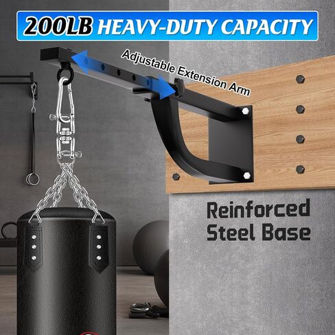 YORWHIN Punching Bag Hanger, Boxing Bag Wall Bracket Heavy Hanger Rated Hanging Stand Silent Rotation for Home Gym Indoor Outdoor Boxing Exercise in Kuwait