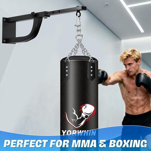 YORWHIN Punching Bag Hanger, Boxing Bag Wall Bracket Heavy Hanger Rated Hanging Stand Silent Rotation for Home Gym Indoor Outdoor Boxing Exercise in Kuwait