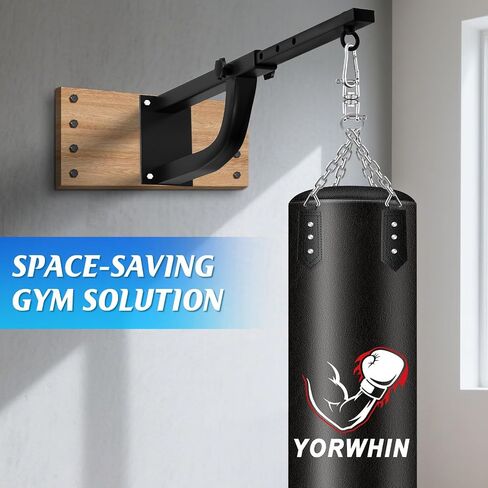 YORWHIN Punching Bag Hanger, Boxing Bag Wall Bracket Heavy Hanger Rated Hanging Stand Silent Rotation for Home Gym Indoor Outdoor Boxing Exercise in Kuwait