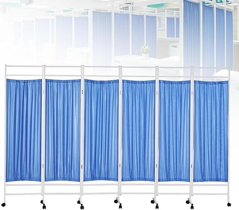 شاشة خصوصية طبية محمولة بعجلات - قسم غرفة بإطار معدني لاستخدام المستشفى والعيادة - مقسم داخلي متدحرج in Kuwait