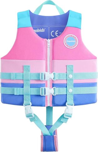 Gogokids Toddler Swim Vest, Kids Float Jacket with Dual Adjustable Strap, Child Swimming Pool Vest for 2-8 Years Swimming Learning in Kuwait