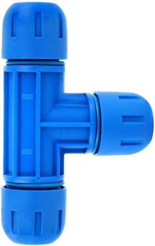 F2005 تركيب أنابيب الهواء المضغوط المتساوي مقاس 1 بوصة - للتوصيل السريع لنظام أنابيب الهواء المضغوط FastPipe - موصل أنابيب الألومنيوم - حلقة دائرية مانعة للتسرب، أزرق - أجزاء ضاغط الهواء in Kuwait