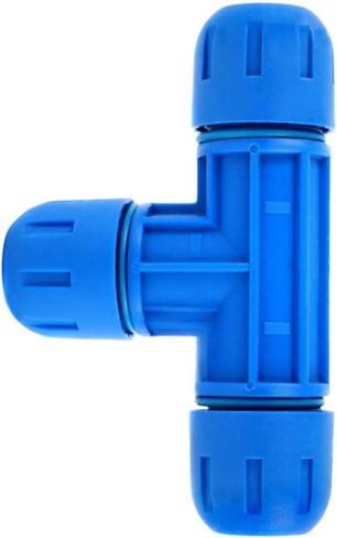 F2005 تركيب أنابيب الهواء المضغوط المتساوي مقاس 1 بوصة - للتوصيل السريع لنظام أنابيب الهواء المضغوط FastPipe - موصل أنابيب الألومنيوم - حلقة دائرية مانعة للتسرب، أزرق - أجزاء ضاغط الهواء in Kuwait