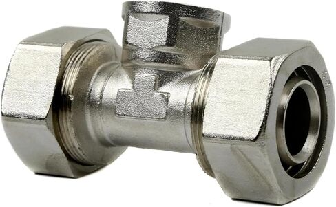 M8089 Compressed Air Reducing Tee Fitting - for RapidAir MaxLine Compressed Air System Branch Connection - Compressed Air Piping Tee Fitting - 1" to 3/4" 175 PSI 3/4" NPT T Side Inlet Silver in Kuwait