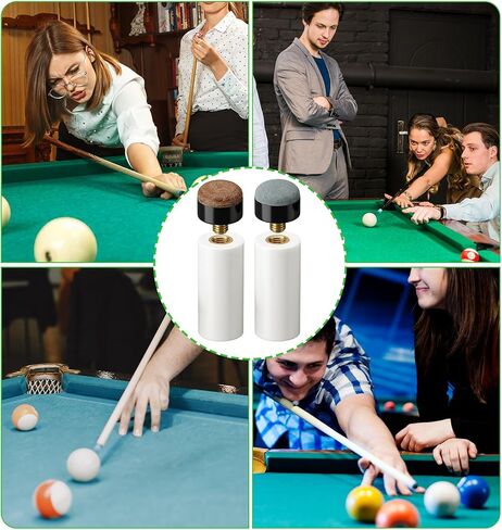 12 Sets Que Tips, White & Blue Pool Cue Tips Ferrules 12mm/13mm | Slip-On Cue Tip Replacement Kit for Billiard Table Accessories in Kuwait