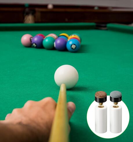 12 Sets Que Tips, White & Blue Pool Cue Tips Ferrules 12mm/13mm | Slip-On Cue Tip Replacement Kit for Billiard Table Accessories in Kuwait