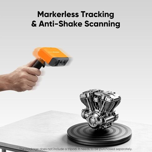 ماسح ضوئي ثلاثي الأبعاد من 3DMakerpro Fox، ماسح ضوئي ثلاثي الأبعاد بدقة 0.07 مم للطباعة ثلاثية الأبعاد، مسح سهل للمبتدئين للكائنات الصغيرة والكبيرة in Kuwait