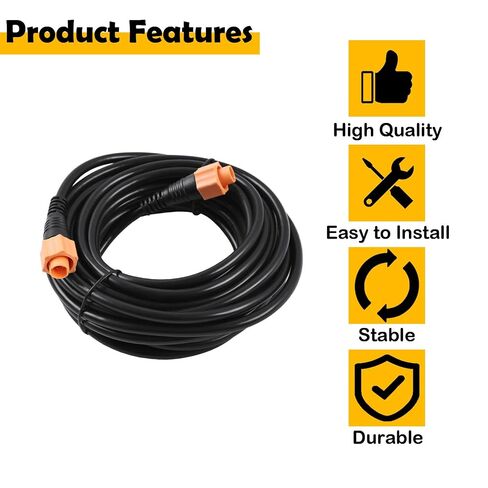 كابل إيثرنت بحري 000-0127-30 بطول 25 قدم متوافق مع Lowrance Hook HDS Elite، Simrad B&G Navico Fishfinder Chartplotter Network، 5-Pin ذكر إلى ذكر in Kuwait