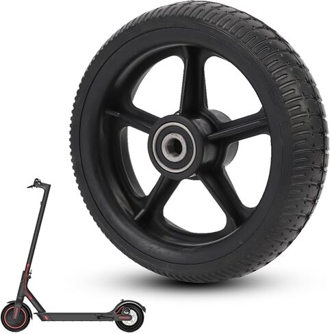 Electric Scooter Rear Wheel Assembly, 165mm/6.5in Rubber Scooter Rear Tire Wheel Shockproof Anti Slip Solid Tires Hub Tyre for Replacement in Kuwait