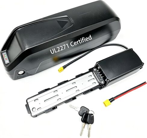 بطارية دراجة كهربائية 48V20Ah، حزمة بطارية ليثيوم مع 30A BMS، قاعدة، قفل آمن، سلك XT60 وضوء مؤشر LED، لمجموعة Ebike 100W-1200W، دراجة كهربائية (معتمدة من UL) in Kuwait