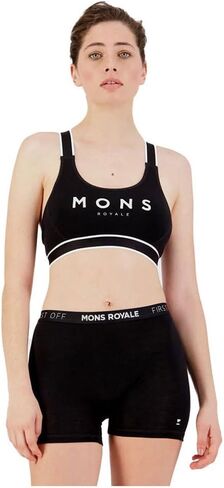 Mons Royale Stella X-Back Sports Bra - Women's Black, S in Kuwait