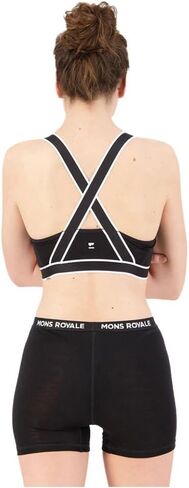 Mons Royale Stella X-Back Sports Bra - Women's Black, S in Kuwait