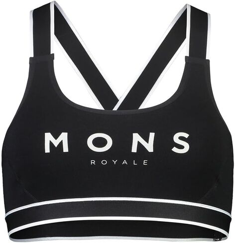 Mons Royale Stella X-Back Sports Bra - Women's Black, S in Kuwait