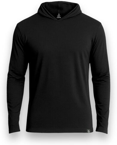 Salt of the Earth 100% Merino Wool Hoodie, Black, Long Sleeve, Odor Resistant, Breathable, Temperature Regulating in Kuwait