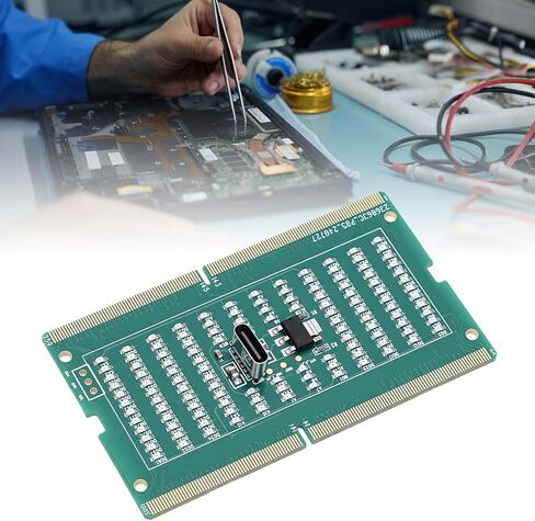 جهاز اختبار ذاكرة الكمبيوتر المحمول DDR4 مع مؤشر LED، بطاقة تشخيص فتحة ذاكرة الوصول العشوائي للوحة الأم، يعمل بالطاقة من النوع C، استكشاف أخطاء الأجهزة وإصلاحها بسهولة، بدون تمهيد أو إصلاح العرض in Kuwait