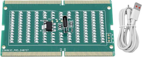 جهاز اختبار ذاكرة الكمبيوتر المحمول DDR4 مع مؤشر LED، بطاقة تشخيص فتحة ذاكرة الوصول العشوائي للوحة الأم، يعمل بالطاقة من النوع C، استكشاف أخطاء الأجهزة وإصلاحها بسهولة، بدون تمهيد أو إصلاح العرض in Kuwait