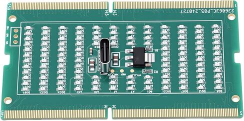 جهاز اختبار ذاكرة الكمبيوتر المحمول DDR4 مع مؤشر LED، بطاقة تشخيص فتحة ذاكرة الوصول العشوائي للوحة الأم، يعمل بالطاقة من النوع C، استكشاف أخطاء الأجهزة وإصلاحها بسهولة، بدون تمهيد أو إصلاح العرض in Kuwait
