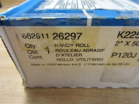 Norton Abrasives Abrasive Roll, 2" W x 150 ft. L, P120 Grit, Brown, Aluminum Oxide, K225 66261126297-1 Each in Kuwait