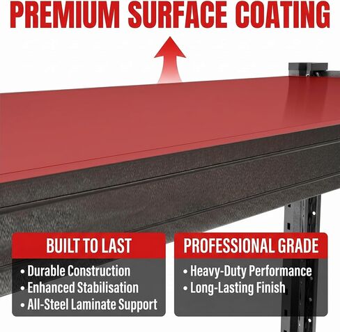 67" W Heavy Duty Garage Shelving, 6000 LBS Metal Storage Shelves with Anti-Fall Rails, 3-Tier Adjustable Storage Rack for Garage, Basement, Warehouse in Kuwait