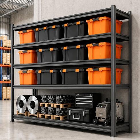 Heavy Duty Garage Shelving,5-Tier Garage Storage Shelves,3000LBS Storage Shelves Heavy Duty,Adjustable 5 Tier Shelving Unit,Heavy Duty Shelving for Garage Storage Warehouse,40''×18''×71'' in Kuwait