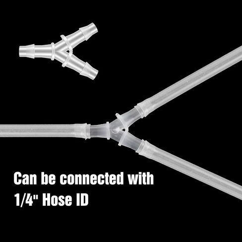 8 Pcs Tube Connector 5mm 3way Hose Splitter Plastic Hose Connector Barb Y Fitting Water Pipe Tubing Joint Splicer Connectors Cannula for Pipe Household Transparent in Kuwait
