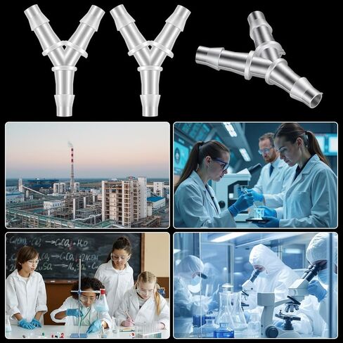 8 Pcs Tube Connector 5mm 3way Hose Splitter Plastic Hose Connector Barb Y Fitting Water Pipe Tubing Joint Splicer Connectors Cannula for Pipe Household Transparent in Kuwait