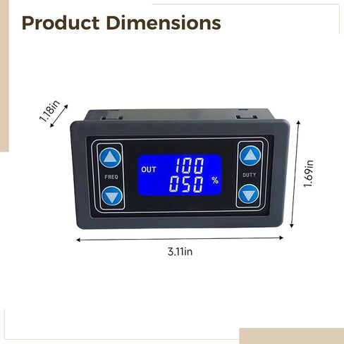 قطعتان من وحدة مولد إشارة PWM، دورة عمل وتردد قابلان للتعديل، شاشة LCD، نطاق من 1 هرتز إلى 150 كيلو هرتز، مصدر طاقة تيار مستمر 3.3 فولت إلى 30 فولت in Kuwait