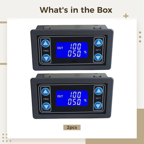 قطعتان من وحدة مولد إشارة PWM، دورة عمل وتردد قابلان للتعديل، شاشة LCD، نطاق من 1 هرتز إلى 150 كيلو هرتز، مصدر طاقة تيار مستمر 3.3 فولت إلى 30 فولت in Kuwait