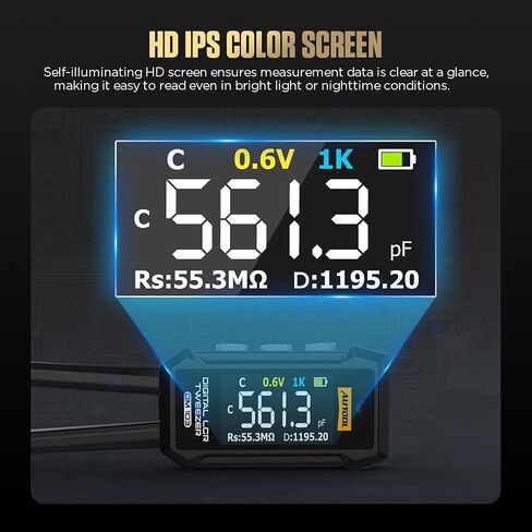 ملقط LCR رقمي، جهاز اختبار SMD 6 في 1 مع التعرف على المكونات الذكية، شاشة OLED، قابلة لإعادة الشحن، مقاومة 10mΩ-10MΩ، سعة 1pF-20mF، محاثة 1μH-60H، لإصلاح إلكترونيات السيارات in Kuwait