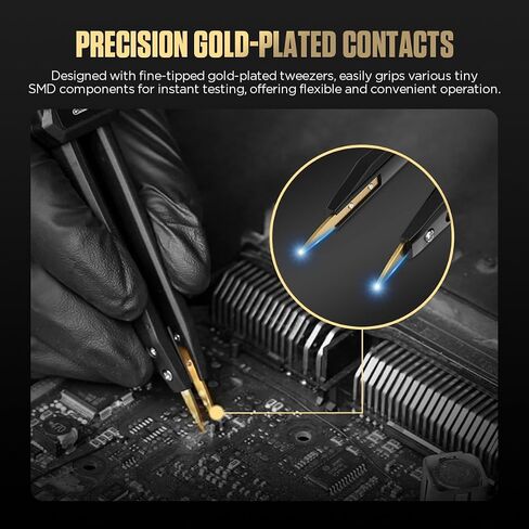 ملقط LCR رقمي، جهاز اختبار SMD 6 في 1 مع التعرف على المكونات الذكية، شاشة OLED، قابلة لإعادة الشحن، مقاومة 10mΩ-10MΩ، سعة 1pF-20mF، محاثة 1μH-60H، لإصلاح إلكترونيات السيارات in Kuwait