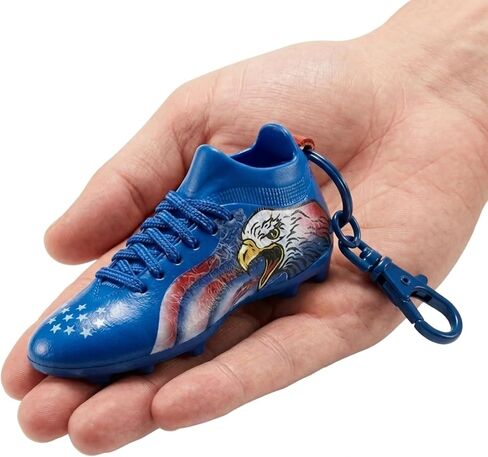 Official 2026 Mini Soccer Cleat Collectible & Bag Charm | 3.3" USA Americana Soccer Shoe with Real Laces | Premium Keychain, Backpack Charm & Display Gift for Soccer Fans & Players in Kuwait