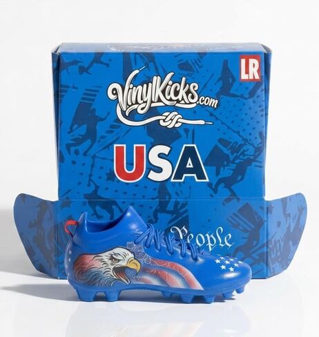 Official 2026 Mini Soccer Cleat Collectible & Bag Charm | 3.3" USA Americana Soccer Shoe with Real Laces | Premium Keychain, Backpack Charm & Display Gift for Soccer Fans & Players in Kuwait