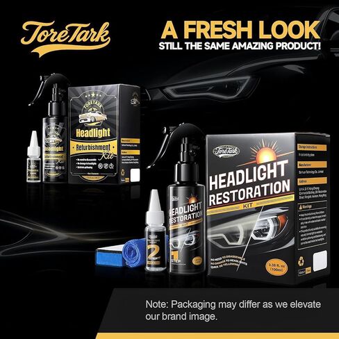 Car Headlight Restoration Kit, No Power Tools Required, Restoring to Like-New Condition, Covers 3 Vehicle Headlight Treatments, Headlight Cleaner and Restorer Kit, Headlight Restoration Spray in Saudi Arabia