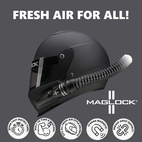Maglock 6-Ft Forced Fresh Air Hose (Lightweight & Flexible)- Best Use with Maglock Magnetic Forced Fresh Air Helmet System for Professional & Hobby Racers in Kuwait