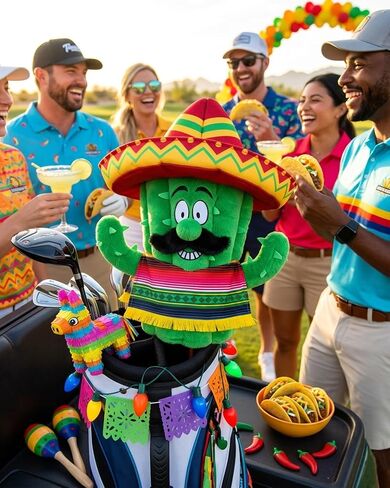 Big Teeth Driver Headcover Funny Golf Head Covers Funny Mexican Cactus Golf Club Covers Personalized Driver Head Cover Fits 460cc, Unique Golf Head Cover Novelty Golf Gifts for Men in Kuwait